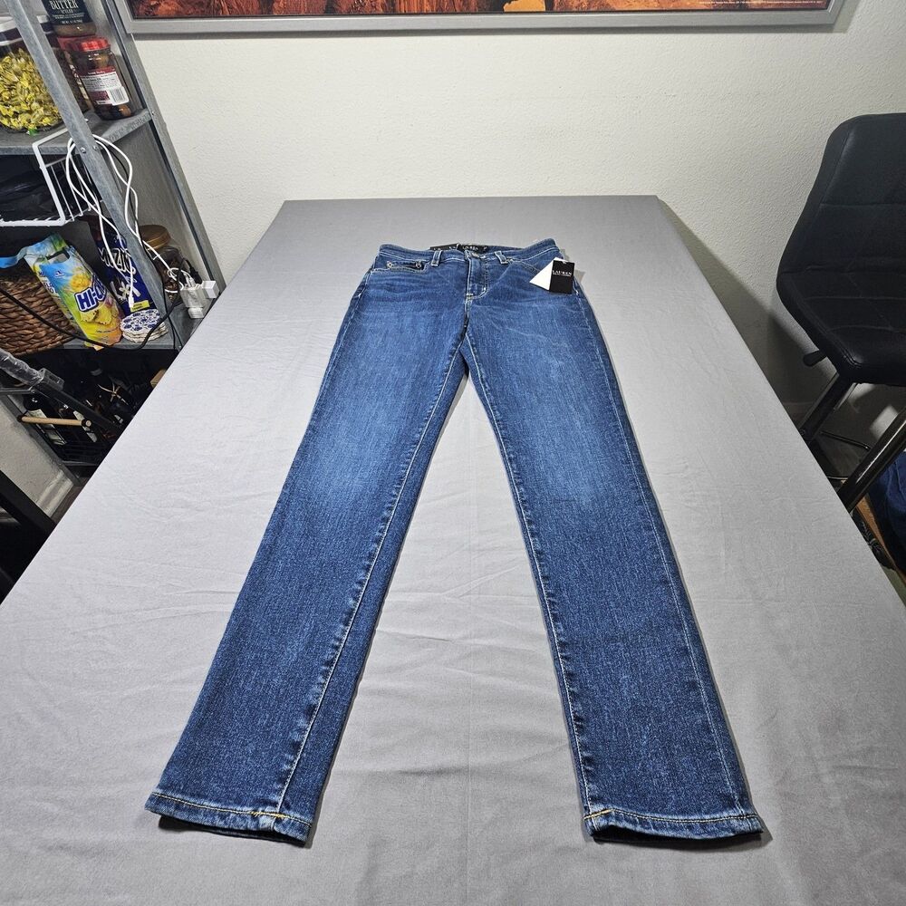 Lauren Ralph Lauren Premier Straight High Rise Ankle Jeans NWT Size 4 27 Legacy